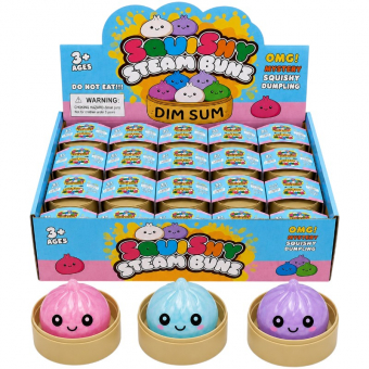 Купить Игрушка сквиш-пельмень "Squishy Dumpling" с блестками 5.5 см. оптом